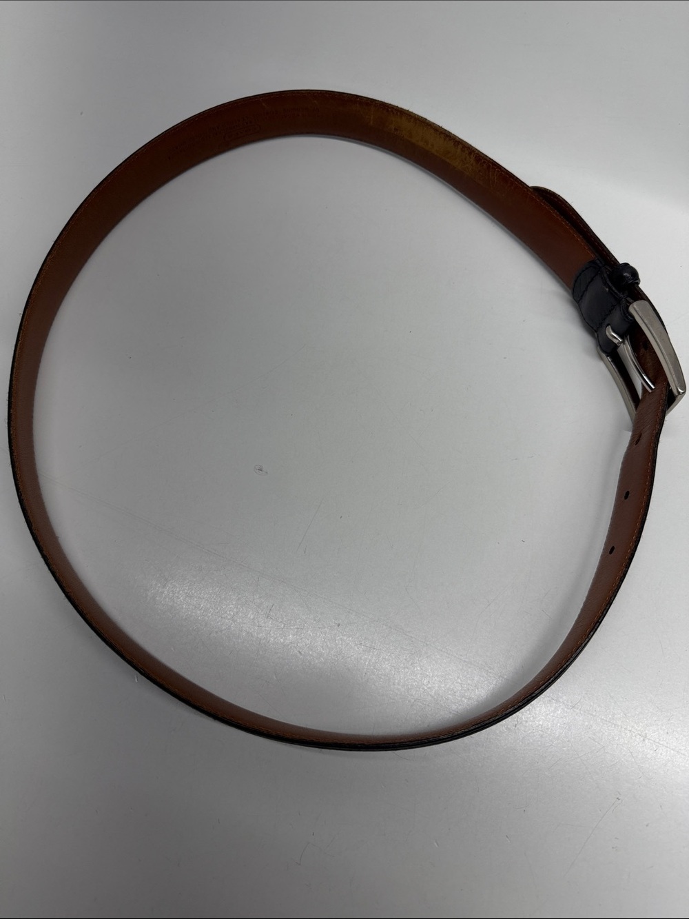 Coach Leatherwear Belt Cowhide Leather Handcrafted Vintage 3829 Black Silver 34 - Picture 3 of 8